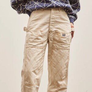 Kapital Unisex Light Canvas Lumber Pants, Natural size 0 or xs